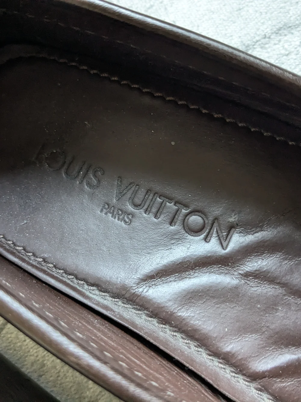 Louis Vuitton Brown Leather Men's Driving Loafers 9.5